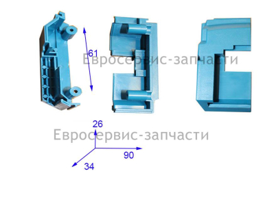Корпус крепления батареи аккумуляторной (левый)